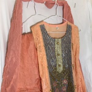 Sharara suit fancy pakistan india desi wedding part wear size M